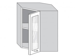 1.60.3у Шкаф настенный (h=720) угловой на 600мм со стекл. дверцей в Варне - varna.magazinmebel.ru | фото