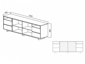 Комодино Moderno-2200 Ф1 в Варне - varna.magazinmebel.ru | фото - изображение 3