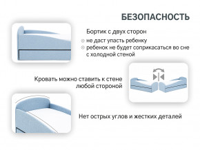 Кровать с ящиком Letmo небесный (рогожка) в Варне - varna.magazinmebel.ru | фото - изображение 15