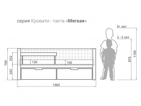 Кровать-тахта мягкая Svogen с ящиками и бортиком дерево-графит в Варне - varna.magazinmebel.ru | фото - изображение 2