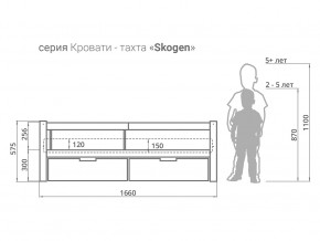 Кровать-тахта Svogen с ящиками и бортиком бежевый в Варне - varna.magazinmebel.ru | фото - изображение 3