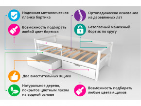 Кровать-тахта Svogen с ящиками и бортиком бежевый в Варне - varna.magazinmebel.ru | фото - изображение 4