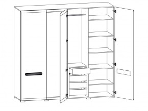 Шкаф 205-SZF2D2L/21/22 Ацтека белый в Варне - varna.magazinmebel.ru | фото - изображение 2